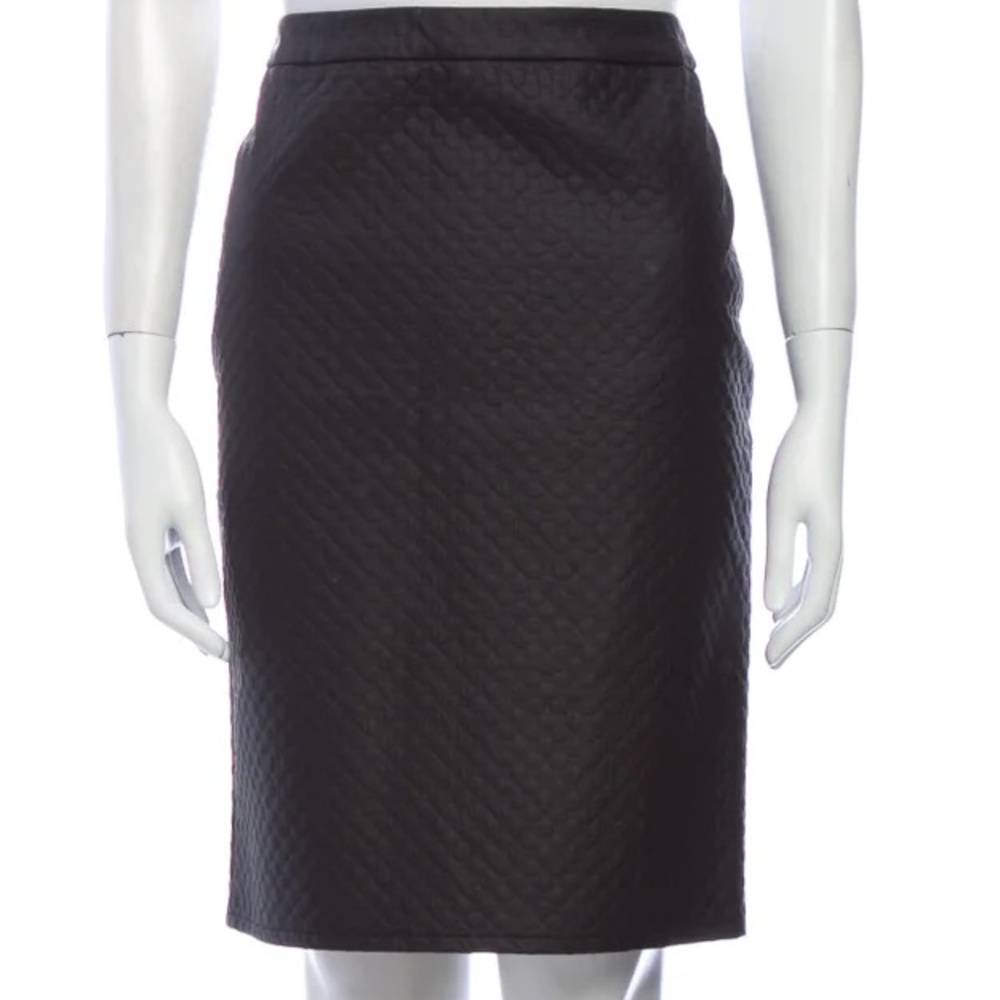 Yeohlee New York textured vegan leather pencil skirt‎ in black workwear